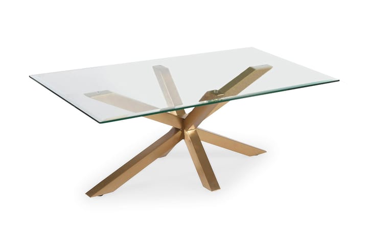 Sofabord Split 120 cm - Glass/Messing - Møbler - Bord - Sofabord