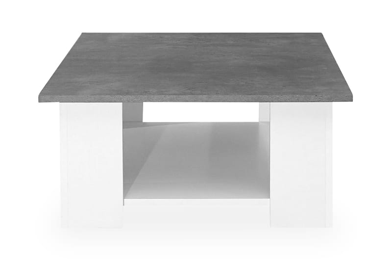 Sofabord Takaji 89 cm med Oppbevairngshylle - Betonggrå/Hvit - Møbler - Bord - Sofabord