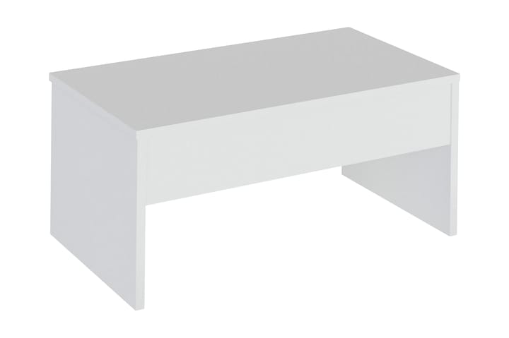 Sofabord Tessie 90 cm Hev- og Senkbart med Oppbevaring - Hvit - Møbler - Bord - Kontorbord - Skrivebord