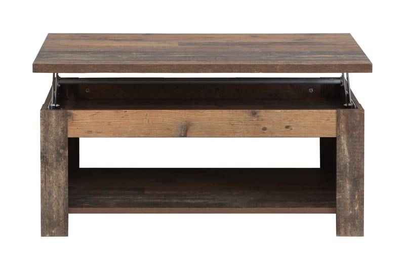 Sofabord Treknow 110 cm med Oppbevaringshylle - Brun - Møbler - Bord - Sofabord & salongbord