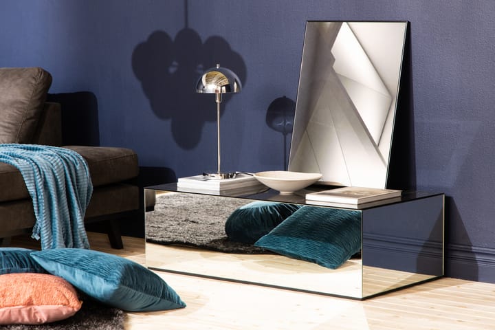 Sofabord Vathy 110 cm Marmormønster - Spegel/Glass/Svart - Møbler - Bord - Sofabord