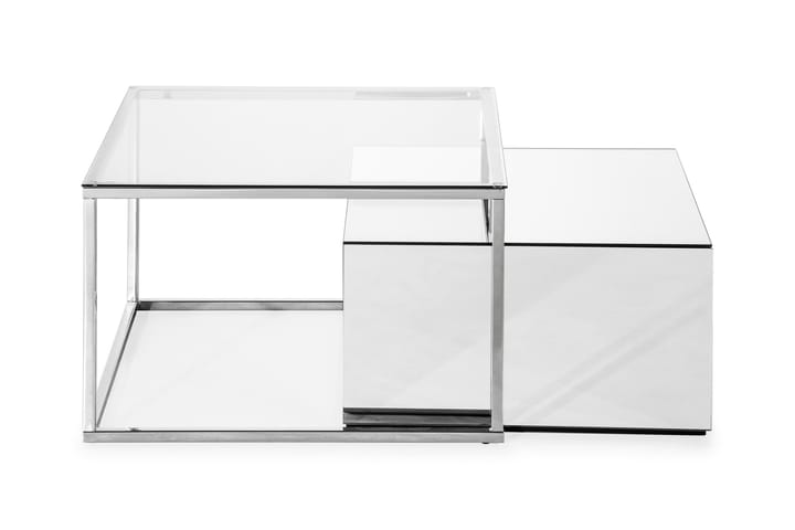 Sofabord Vathy 70 cm - Spegel/Glass/Hvit - Møbler - Bord - Sofabord