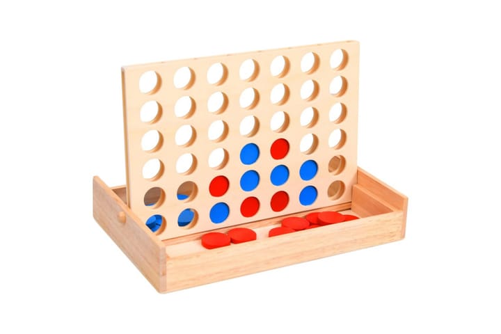 4 på rad spill 24x15x4 cm heltre - Møbler - Bord - Spillebord - Brettspillebord