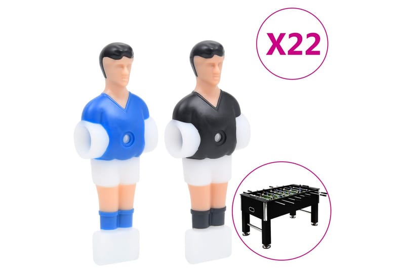 Fotballbordspillere for 12,7 mm stang 22 stk - Møbler - Bord - Spillebord
