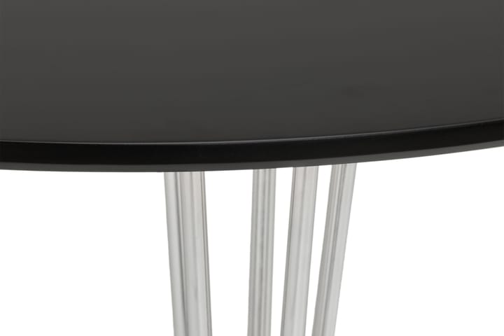Bord Sterling Forlengningsbart 160 cm Ovalt - Svart|Krom - Møbler - Bord - Spisebord & kjøkkenbord