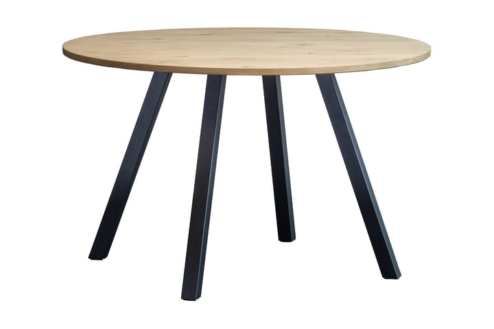 Bordplate Tuor Rundt 120 cm - Natur / Svart - Møbler - Bord - Spisebord & kjøkkenbord