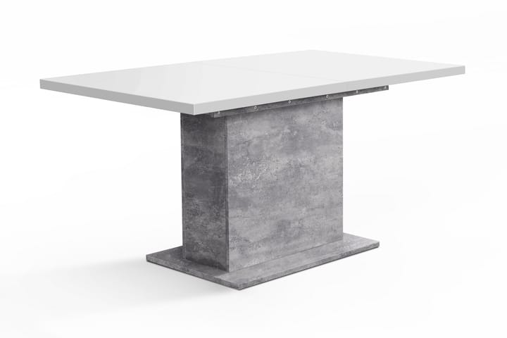 Forlengningsbart Bord Energlyn 160 cm - Hvit|Grå - Møbler - Bord - Spisebord & kjøkkenbord