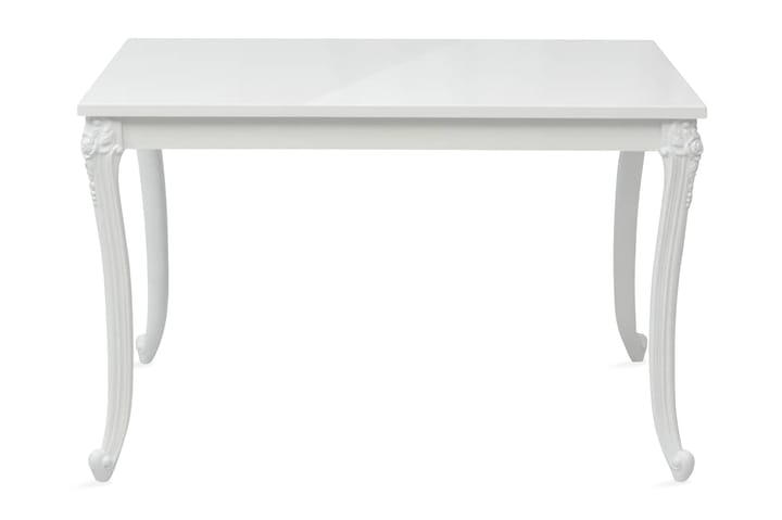 Spisebord 116x66x76 cm høyglans hvit - Hvit - Møbler - Bord - Spisebord & kjøkkenbord