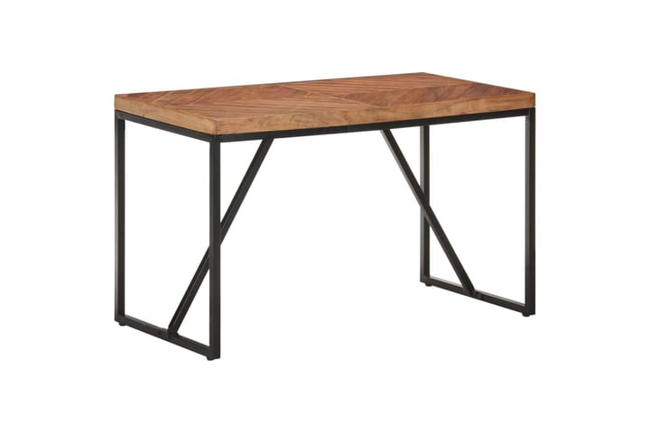 Spisebord 120x60x76 cm heltre akasie og mango - Svart - Møbler - Bord - Spisebord & kjøkkenbord