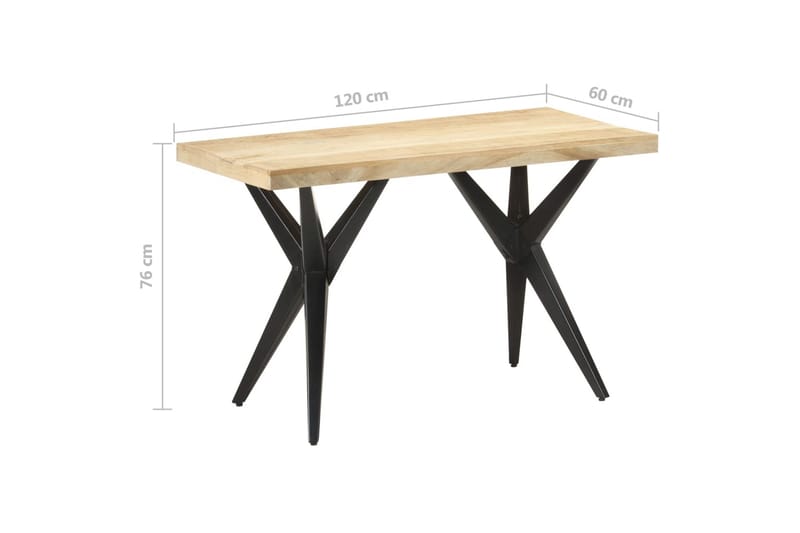 Spisebord 120x60x76 cm heltre mango - Brun - Møbler - Bord - Spisebord & kjøkkenbord