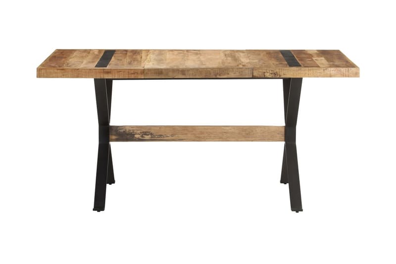 Spisebord 160x80x76 cm grovt mangotre - Brun - Møbler - Bord - Spisebord & kjøkkenbord