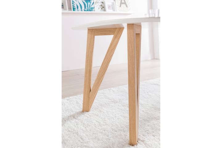 Spisebord 200x90x76 cm hvit / eik - Møbler - Bord - Spisebord & kjøkkenbord