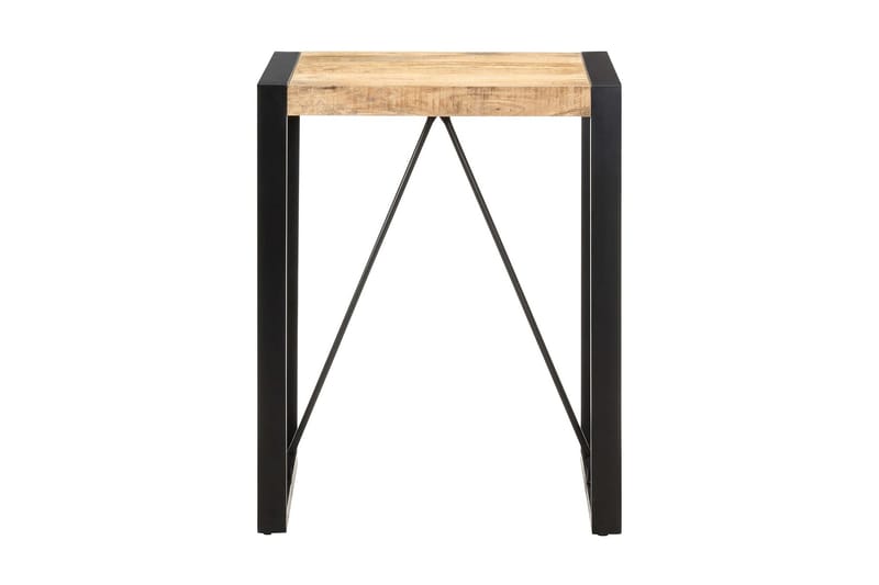 Spisebord 60x60x75 cm grov heltre mango - Svart - Møbler - Bord - Spisebord & kjøkkenbord