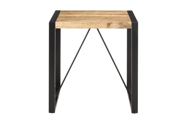 Spisebord 70x70x75 cm grov heltre mango - Svart - Møbler - Bord - Spisebord & kjøkkenbord