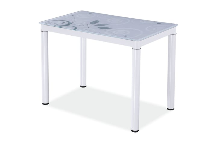 Spisebord Alatao 80 cm - Glass/Hvit - Møbler - Bord - Spisebord & kjøkkenbord