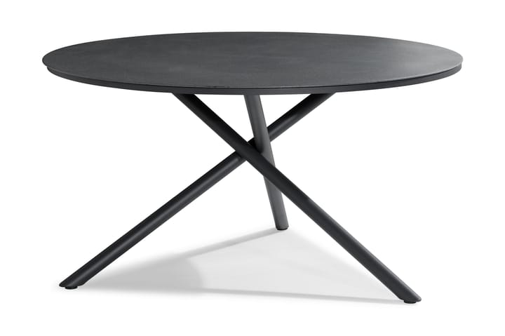 Spisebord Alex 140 cm Rundt - Svart|Grå Steinlook - Møbler - Bord - Spisebord & kjøkkenbord