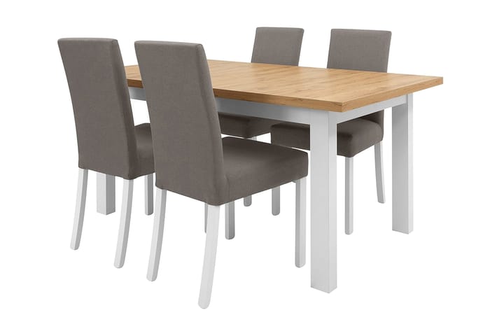 Spisebord Andrepo - Hvit|Tre|natur - Oppbevaring - Skåp - Oppbevaringsskap