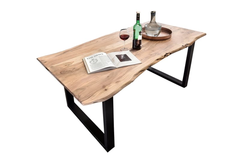 Spisebord Arhunda - Tre/Natur/Rød/Svart - Møbler - Bord - Spisebord & kjøkkenbord