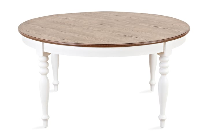 Spisebord Averil Rundt - Hvit|Mahognyfiner - Møbler - Bord - Spisebord & kjøkkenbord