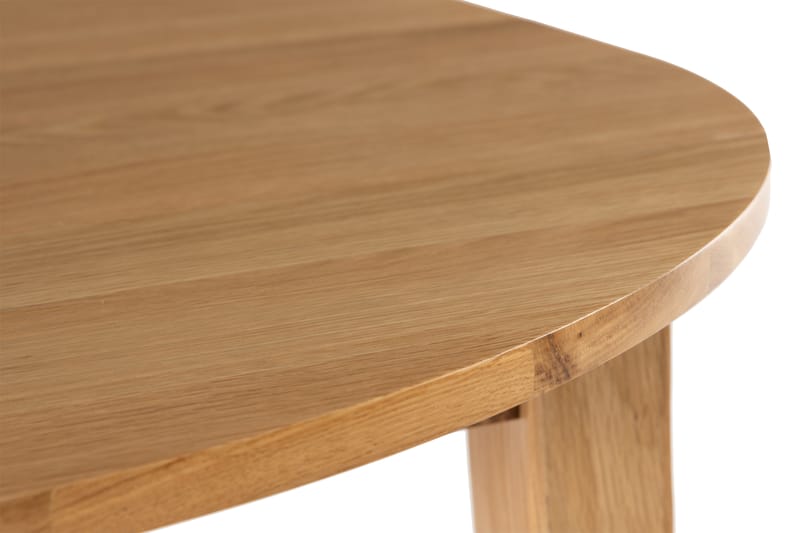 Spisebord Barke Forlengningsbart 115-157 cm Rundt Massiv Eik - Brun - Møbler - Bord - Spisebord & kjøkkenbord