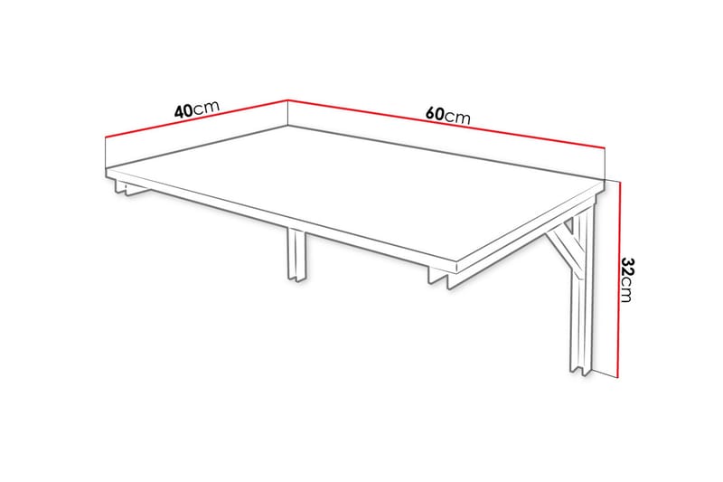Spisebord Baslan 60 cm - Natur / Svart - Møbler - Bord - Spisebord & kjøkkenbord