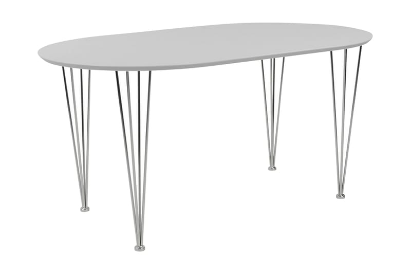 Spisebord Canticum Oval 150 cm - Lysegrå - Møbler - Bord - Spisebord & kjøkkenbord