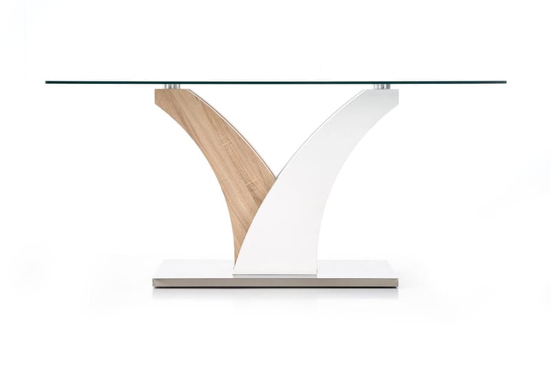 Spisebord Charlsetta 160 cm - Hvit|Eik - Møbler - Bord - Spisebord & kjøkkenbord