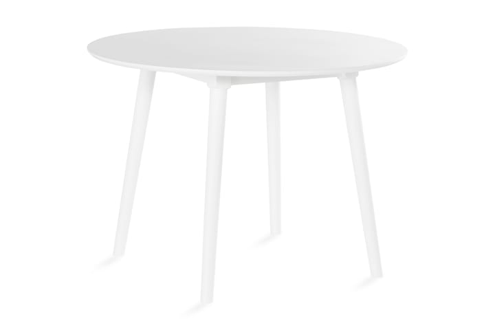 Spisebord Comuna 106 cm Rundt - Hvit - Møbler - Bord - Spisebord & kjøkkenbord