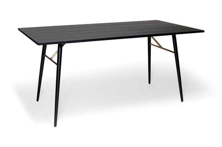 Spisebord Duda 160 cm - Svart|Messing - Møbler - Bord - Spisebord & kjøkkenbord