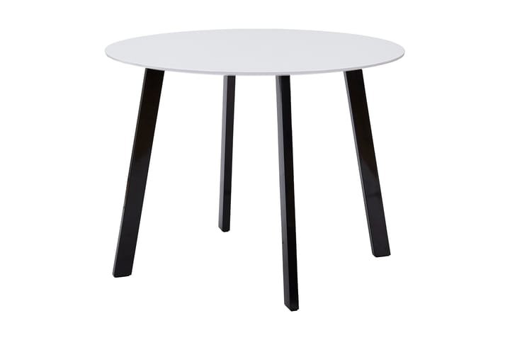 Spisebord Eli 90 cm Rund - Hvit | Svart - Møbler - Bord - Spisebord & kjøkkenbord