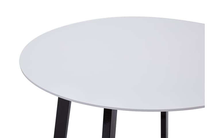 Spisebord Eli 90 cm Rund - Hvit | Svart - Møbler - Bord - Spisebord & kjøkkenbord
