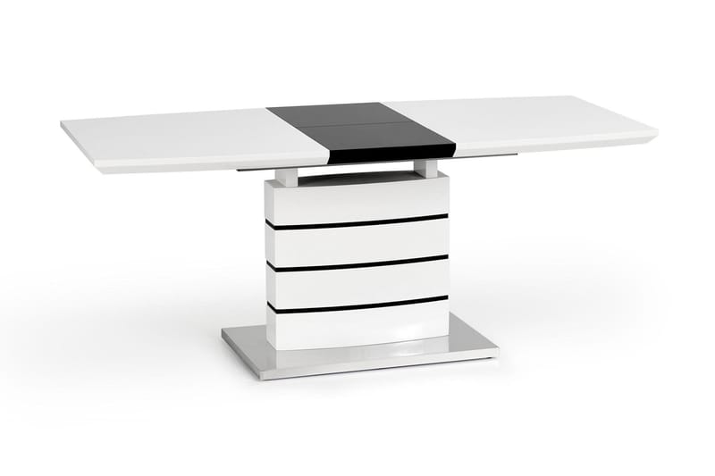 Spisebord Fabela Forlengningsbart  140 cm - Hvit|Svart - Møbler - Bord - Spisebord & kjøkkenbord