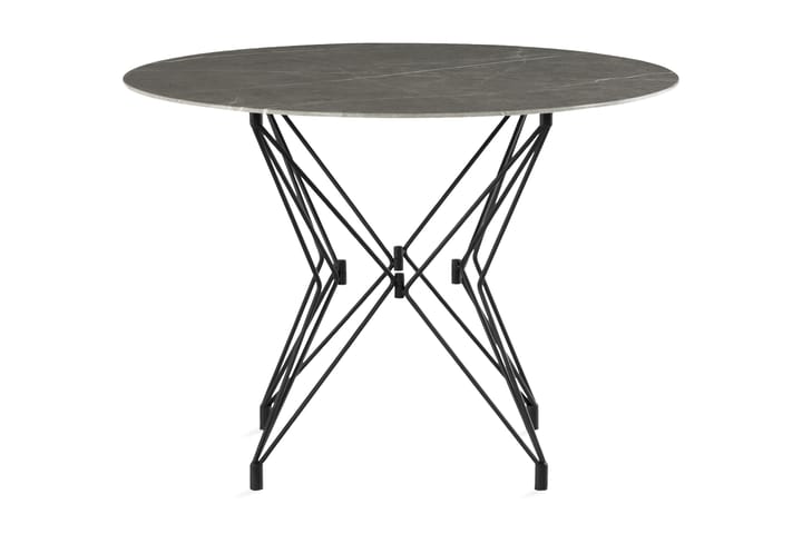 Spisebord Flinthill 106 cm Rund - Grå/Svart - Møbler - Bord - Spisebord & kjøkkenbord