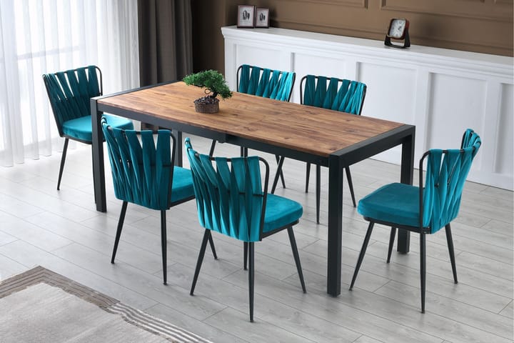 Spisebord Forlengningsbart Joales 120 cm - Natur/Svart - Møbler - Bord - Spisebord & kjøkkenbord