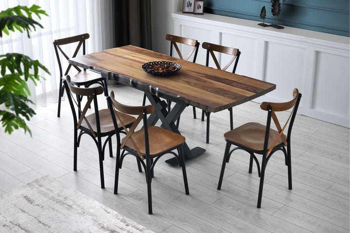 Spisebord Gianetto Forlengningsbart 130 cm - Valnøtt - Møbler - Bord - Spisebord & kjøkkenbord