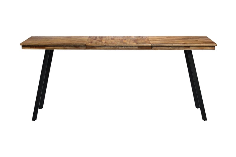 Spisebord gjenvunnet teak og stål 180x90x76 cm - Brun - Møbler - Bord - Spisebord & kjøkkenbord