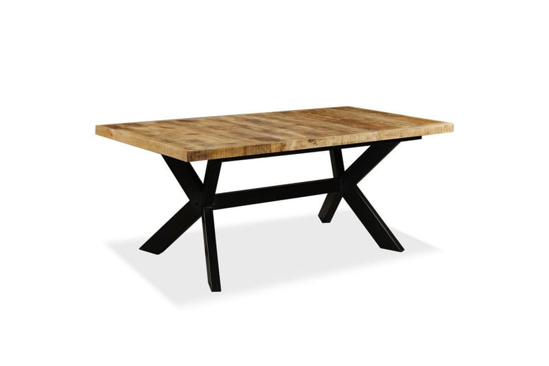 Spisebord heltre mango og stålkors 180 cm - Brun - Møbler - Bord - Spisebord & kjøkkenbord