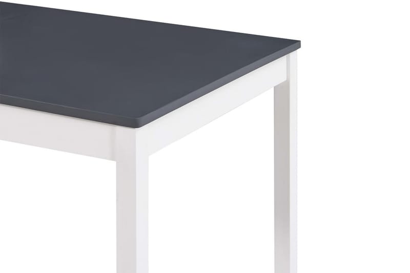Spisebord hvit og grå 140x70x73 cm furu - Grå - Møbler - Bord - Spisebord & kjøkkenbord