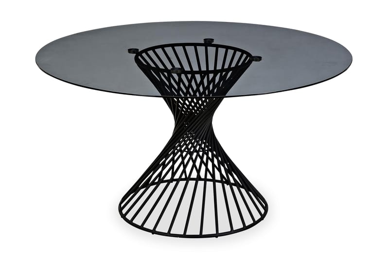 Spisebord Jada 140 cm Rund Glass - Grå - Møbler - Bord - Spisebord & kjøkkenbord