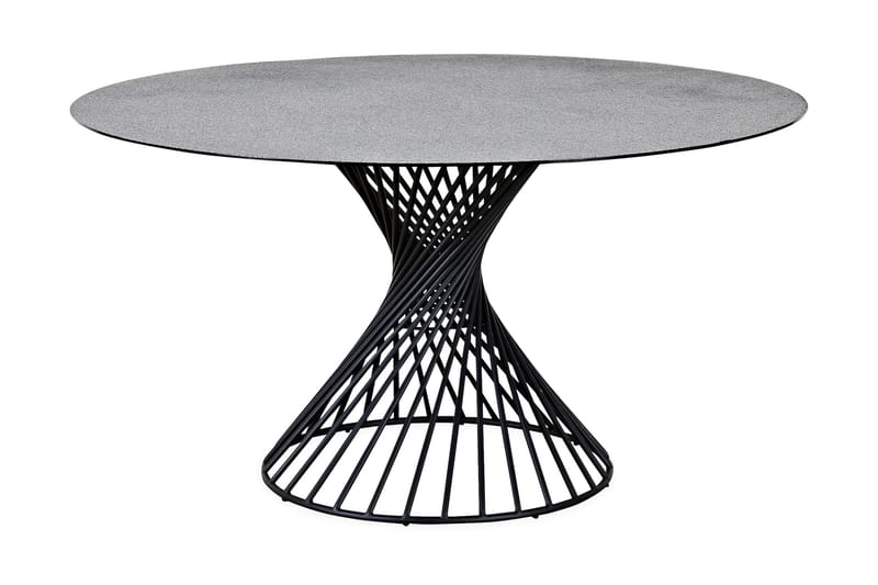 Spisebord Jada 140 cm Rund Glass - Grå - Møbler - Bord - Spisebord & kjøkkenbord