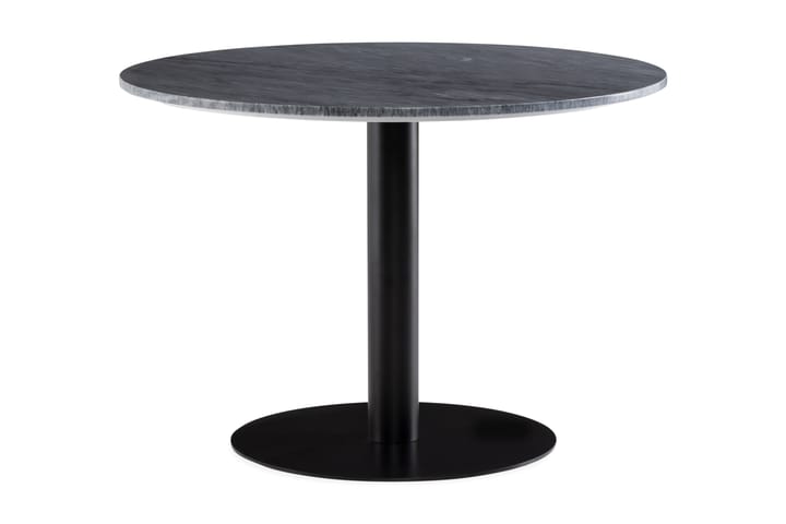 Spisebord Justine 106 cm Rundt Marmor - Svart|Grå - Møbler - Bord - Spisegrupper