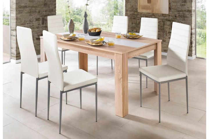Spisebord Knukebo 120 cm - Tre/Natur/Hvit/Svart - Møbler - Bord - Spisebord & kjøkkenbord