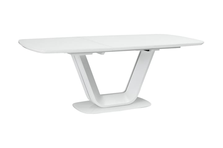 Spisebord Komati Forlengningsbart 140 cm - Glass/Hvit - Møbler - Bord - Spisebord & kjøkkenbord