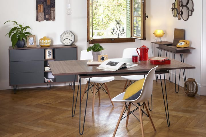 Spisebord Lachesis Forlengningsbart 134 cm - Valnøtt - Møbler - Bord - Spisebord & kjøkkenbord