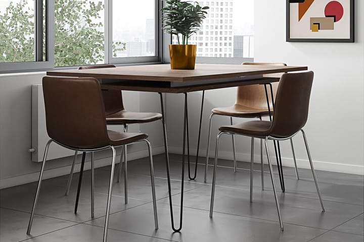 Spisebord Lachesis Forlengningsbart 134 cm - Valnøtt - Møbler - Bord - Spisebord & kjøkkenbord