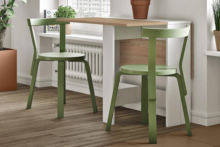 Spisebord Lairden 67 cm - Eik|Hvit - Møbler - Bord - Spisebord & kjøkkenbord