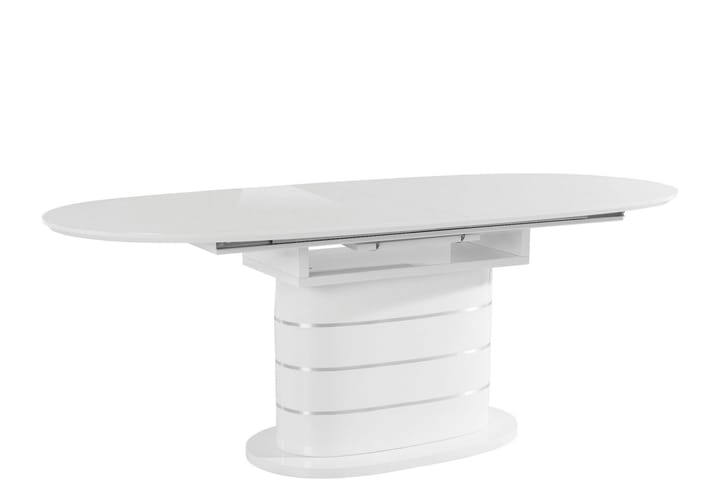 Spisebord Lannion Ovalt 200 cm - Hvit - Møbler - Bord - Spisebord & kjøkkenbord