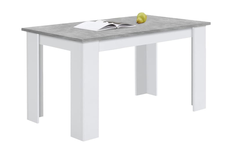 Spisebord Lazenberry 138 cm - Hvit|Grå - Møbler - Gangmøbler - Møbelsett til gang & entre