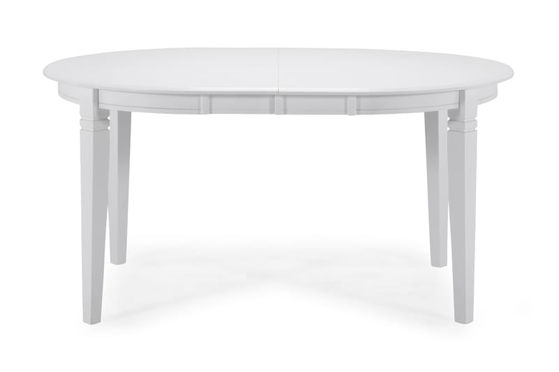 Spisebord Lowisa Forlengningsbart 150 cm Ovalt - Hvit - Møbler - Bord - Spisebord & kjøkkenbord