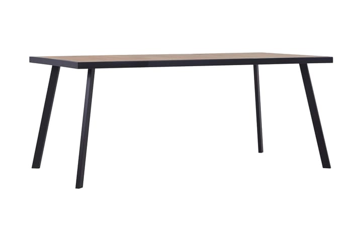 Spisebord lys trefarge og svart 200x100x75 cm MDF - Brun - Møbler - Bord - Spisebord & kjøkkenbord